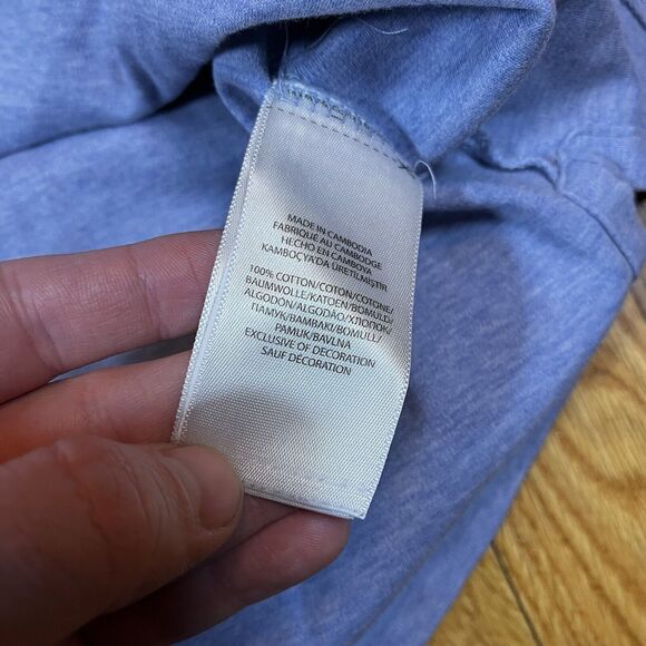 Polo Ralph Lauren Shirt Large Short Sleeve Pima Soft Touch Light Blue Red Pony - Picture 6 of 6